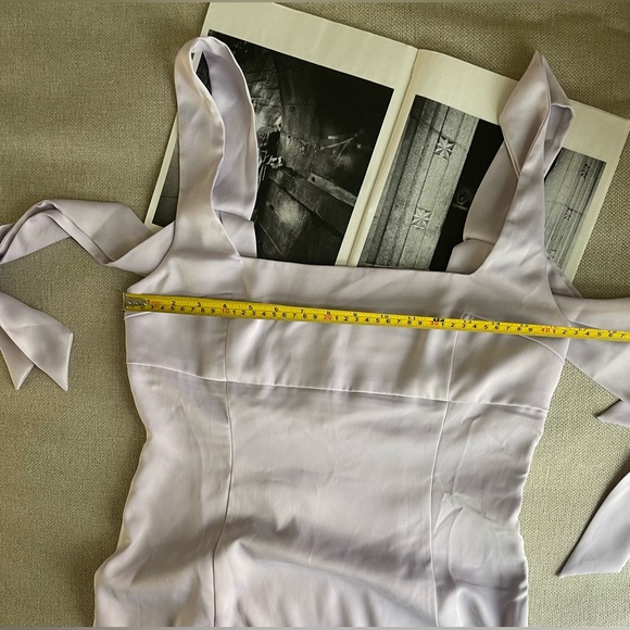 Urban Outfitters UO Bri Double Bow Satin Mini Dress In Lavender Size L - Picture 12 of 16